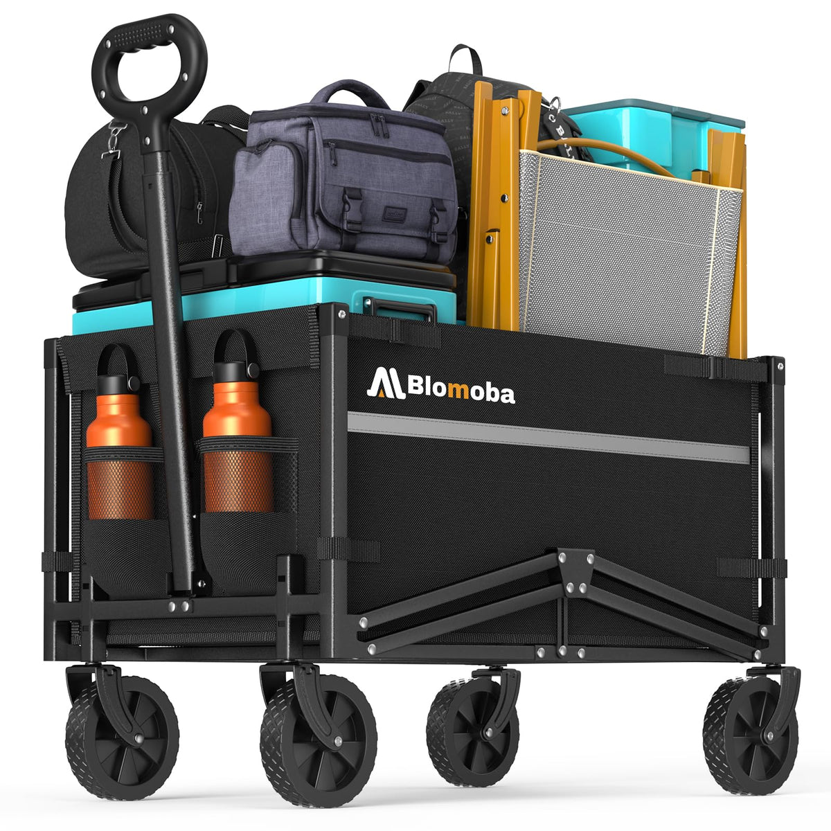 Collapsible Wagon Cart with Wheels, Black I204