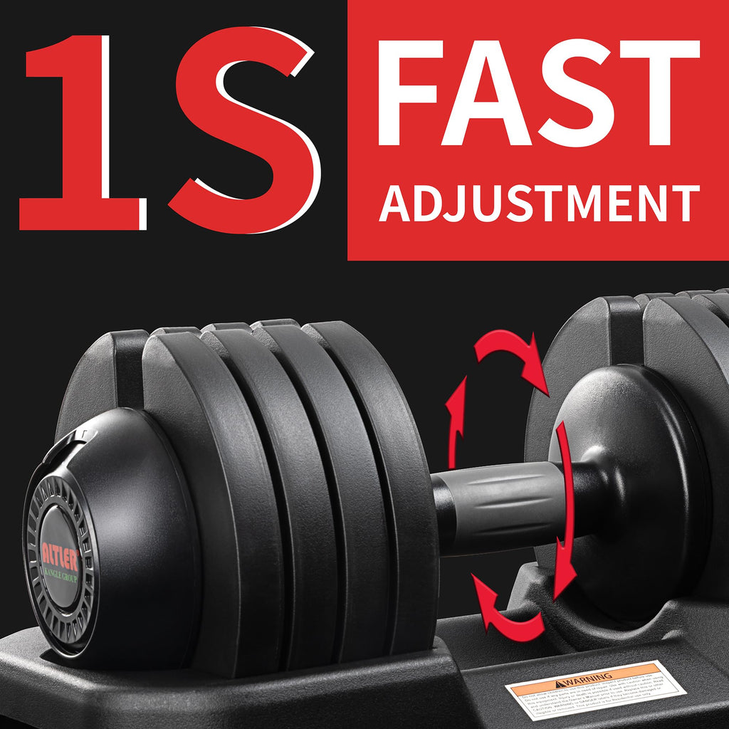 Adjustable Dumbbell Set with Tray U825