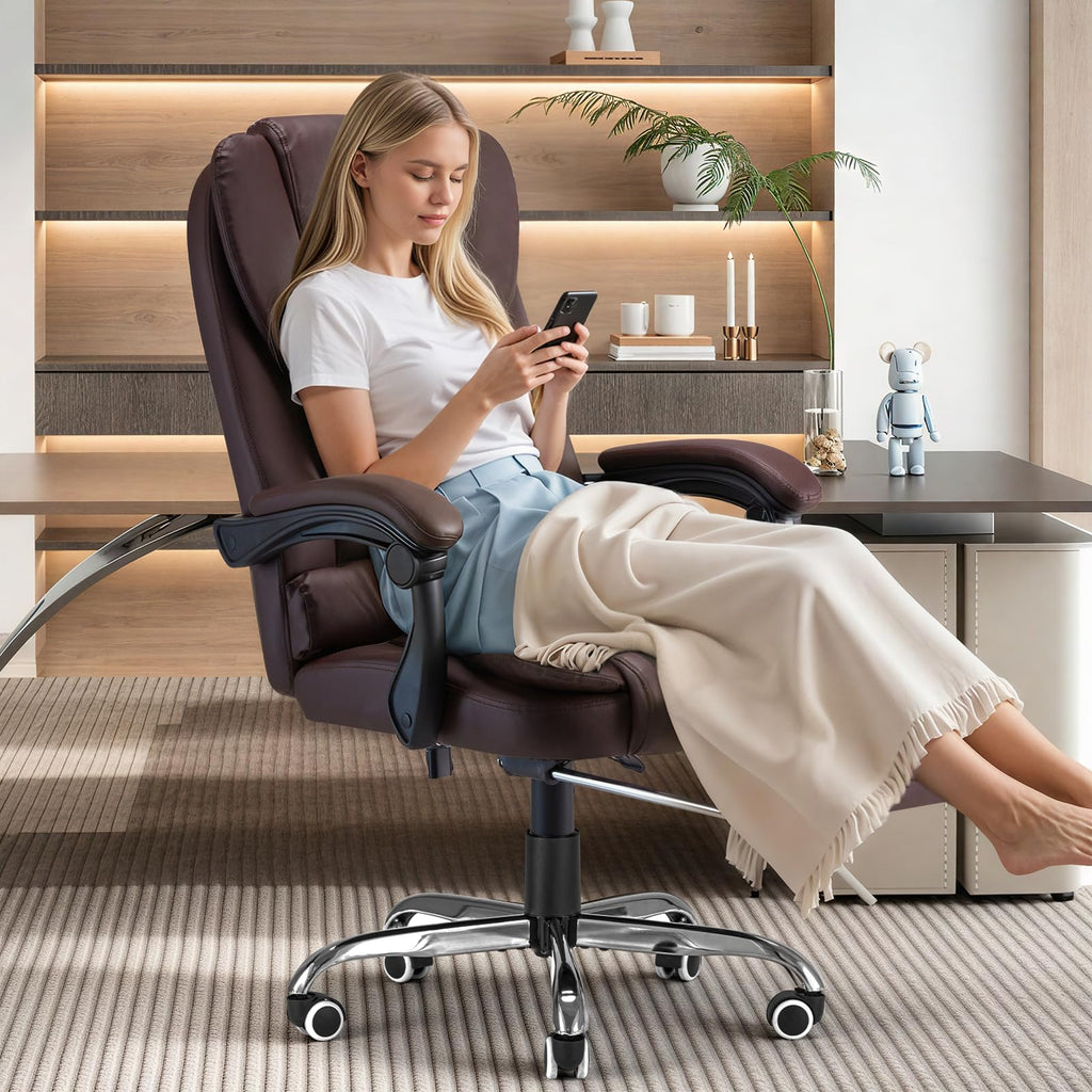 Massage Office Chair with Heat Function & Footrest D5646