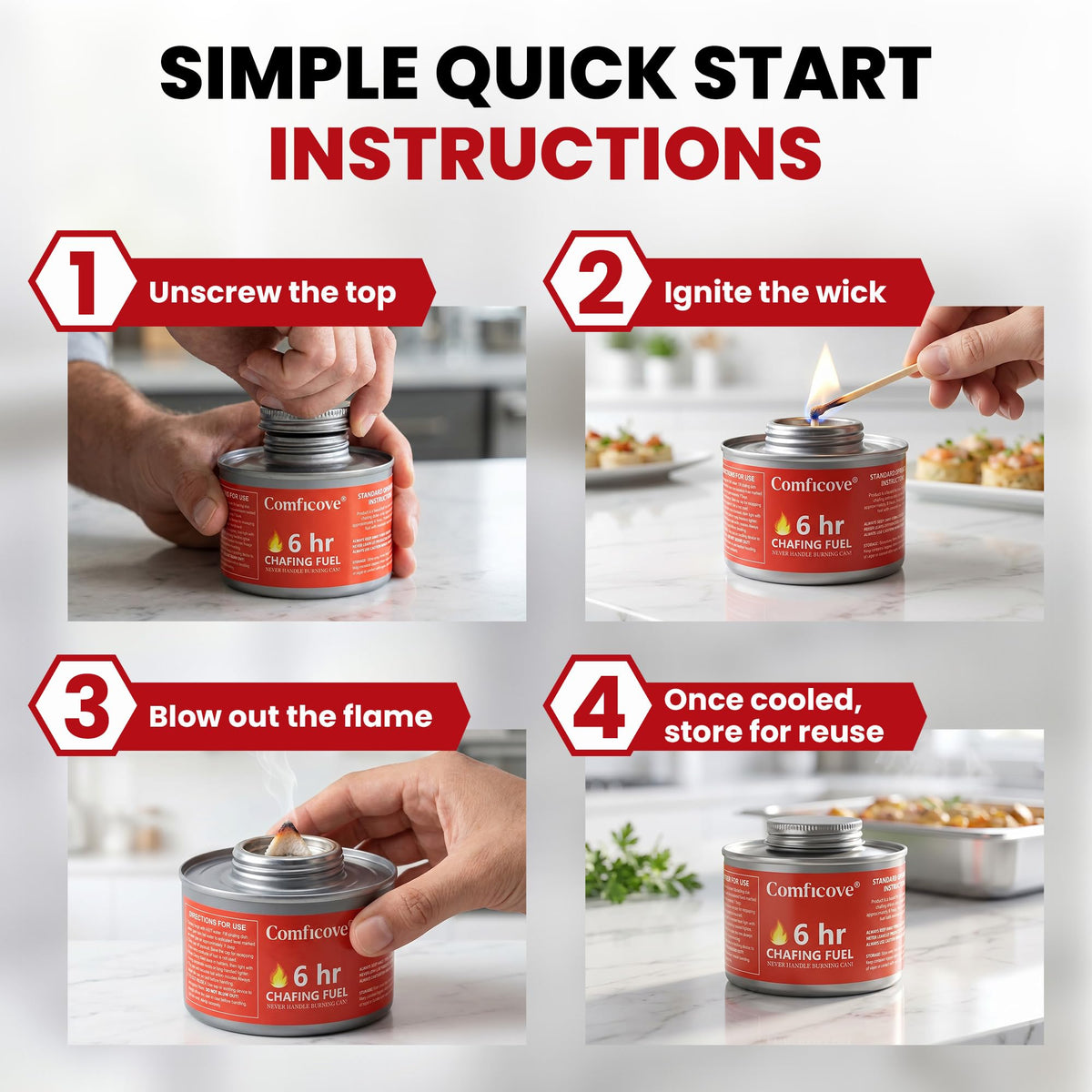 6 Hour Chafing Fuel Cans 12 Pack P627