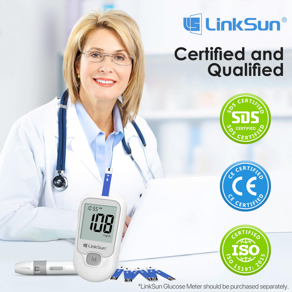 Blood Glucose Test Strips 100 A1986