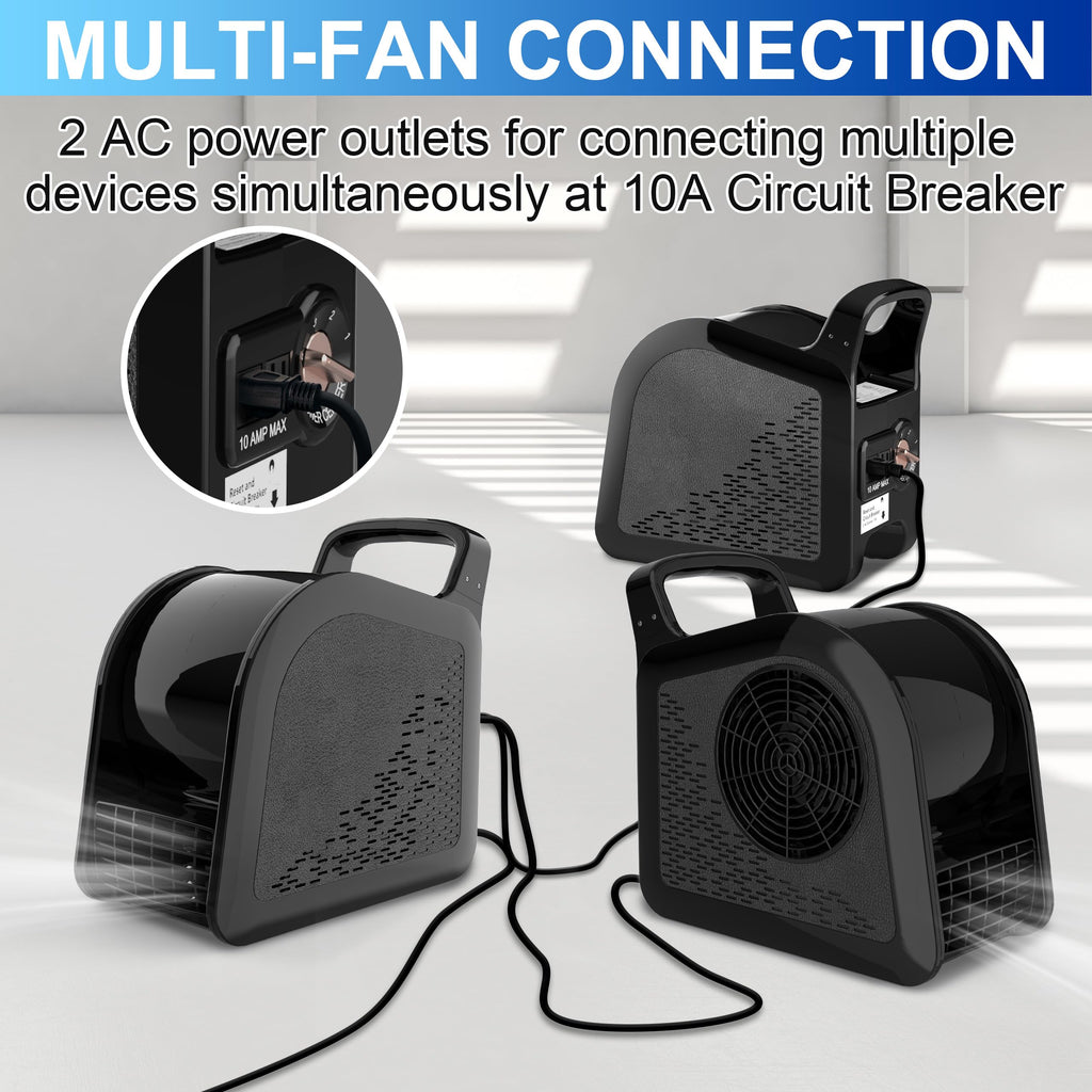 Portable High Velocity Floor Fan with 3 Speeds, Black G7813