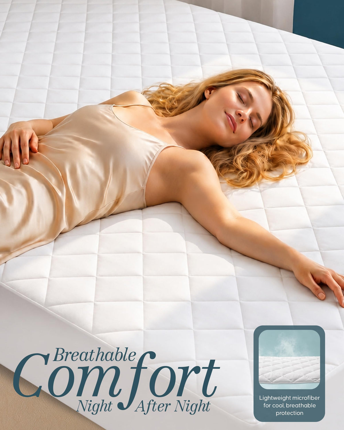 Quilted Mattress Pad with 16" Deep Pocket A457344