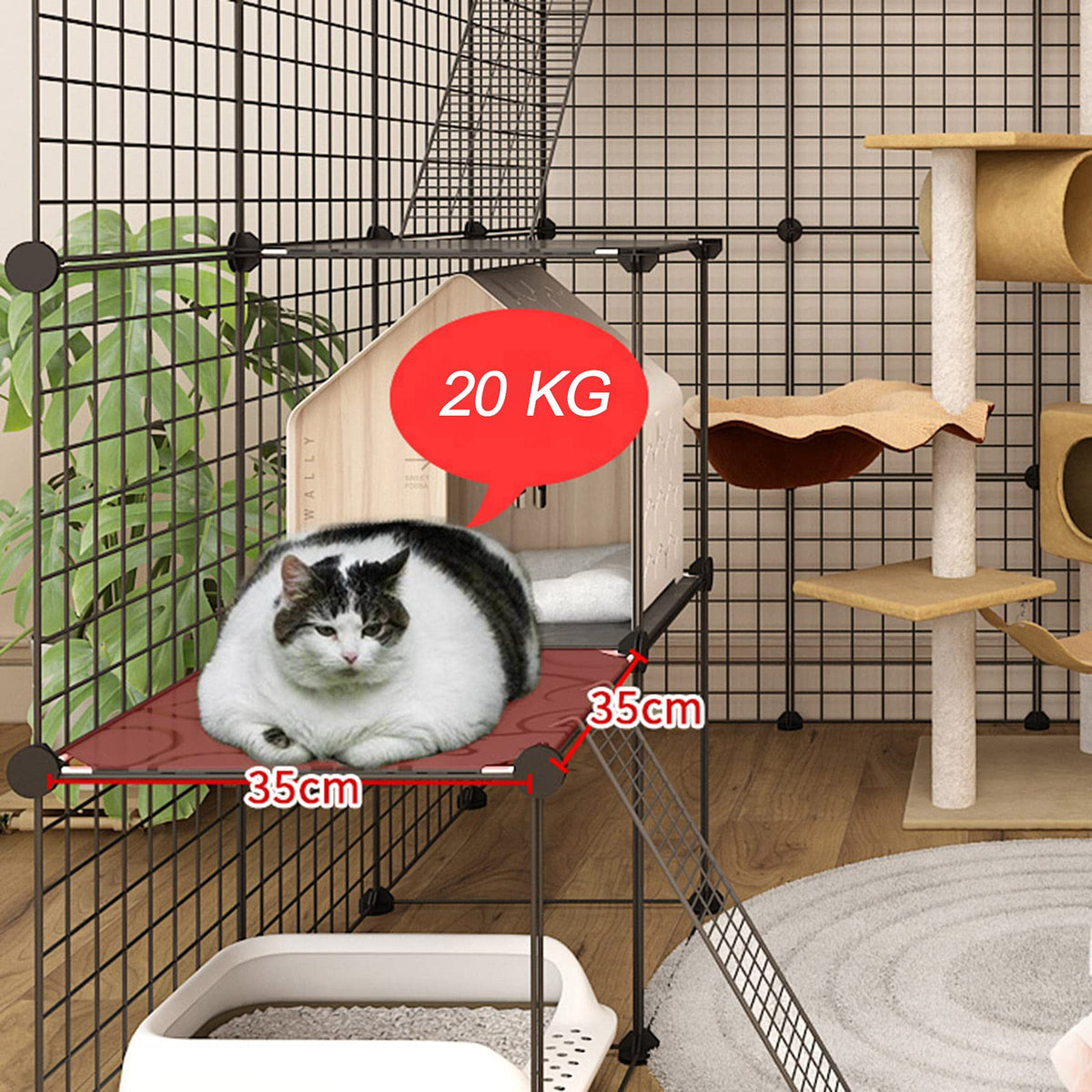 Metal Wire Small Animal Cage 111 * 75 * 109cm Y749