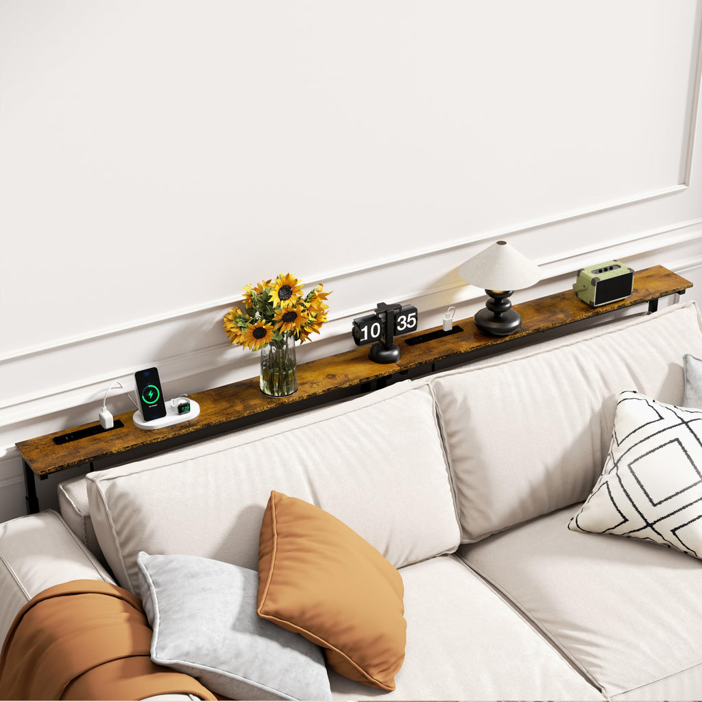 2 Pack Narrow Console Table with Power Outlets C405004