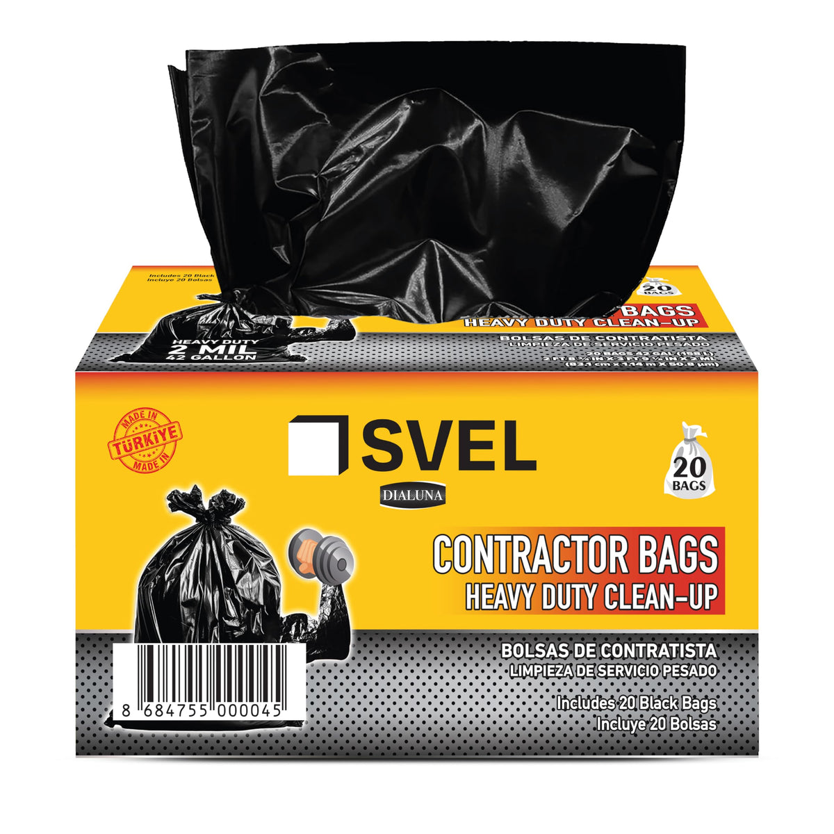 Heavy Duty 42 Gallons 2 Mil Trash Bag Q357