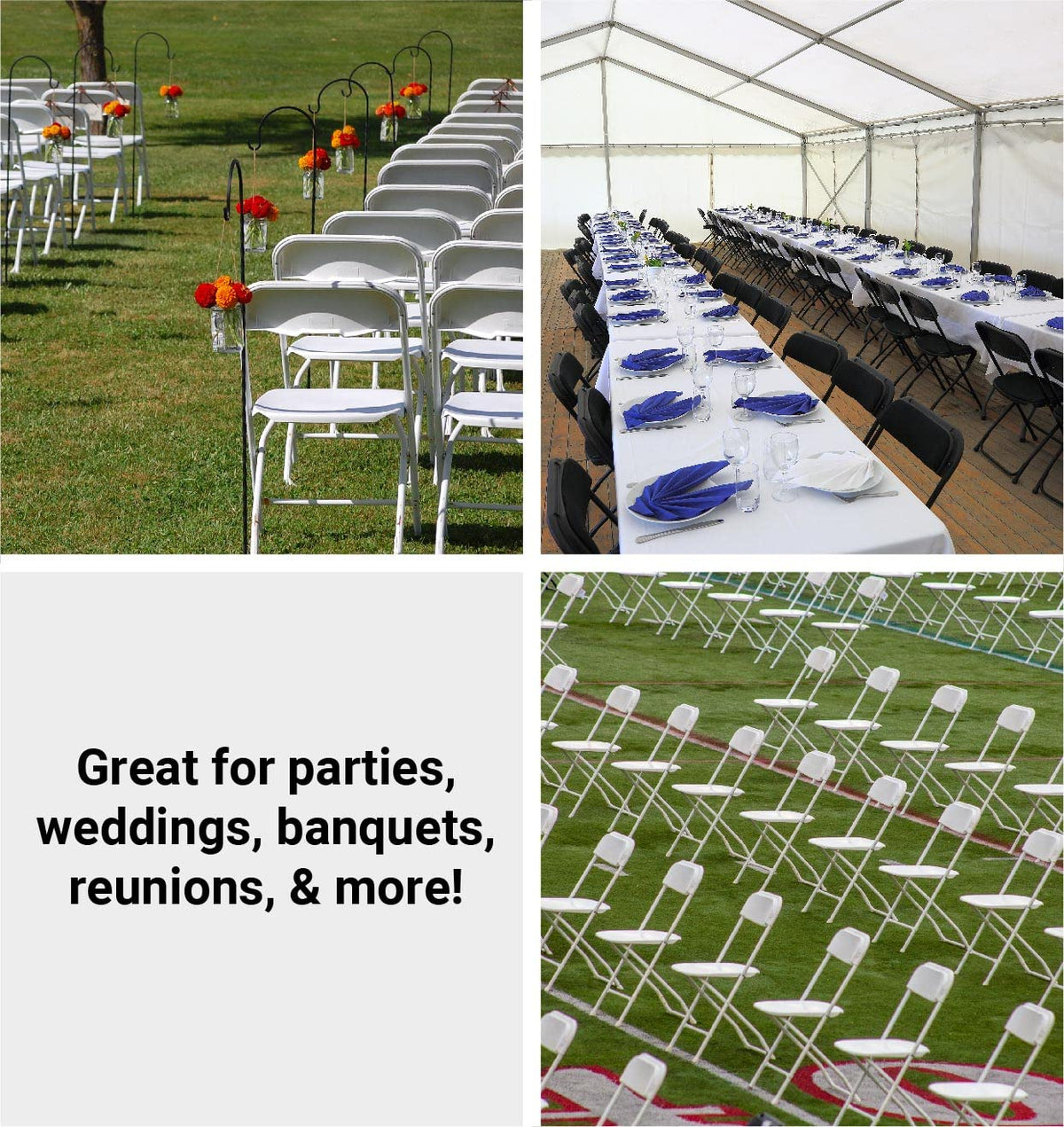 Brown 10pk Stackable Folding Chairs B556