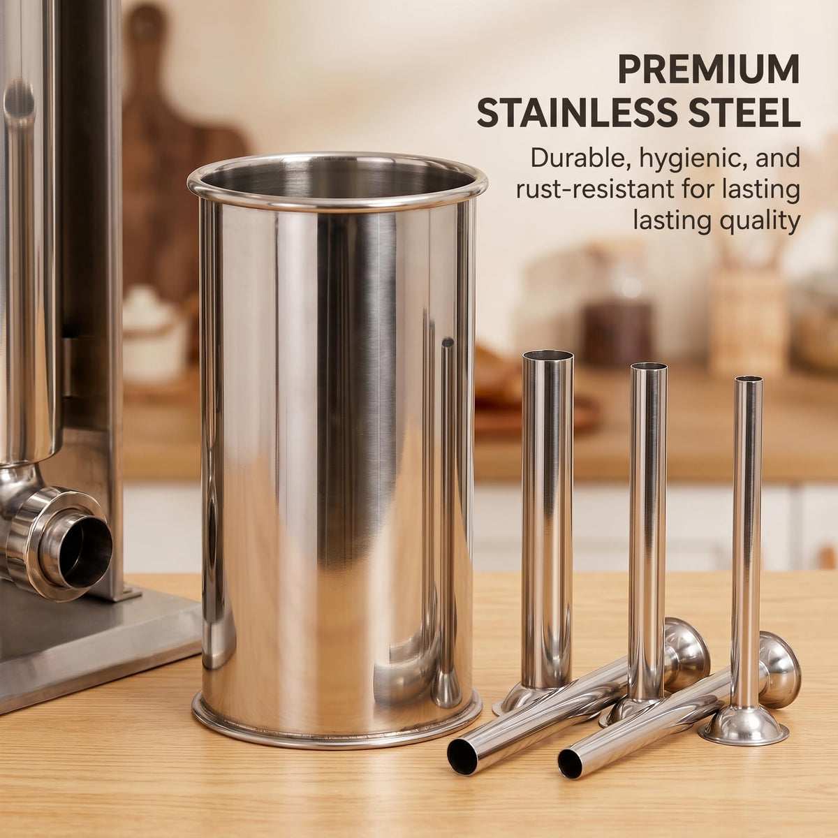 Stainless Steel 15LB Dual Speed Vertical Manual Sausage Stuffer A754700