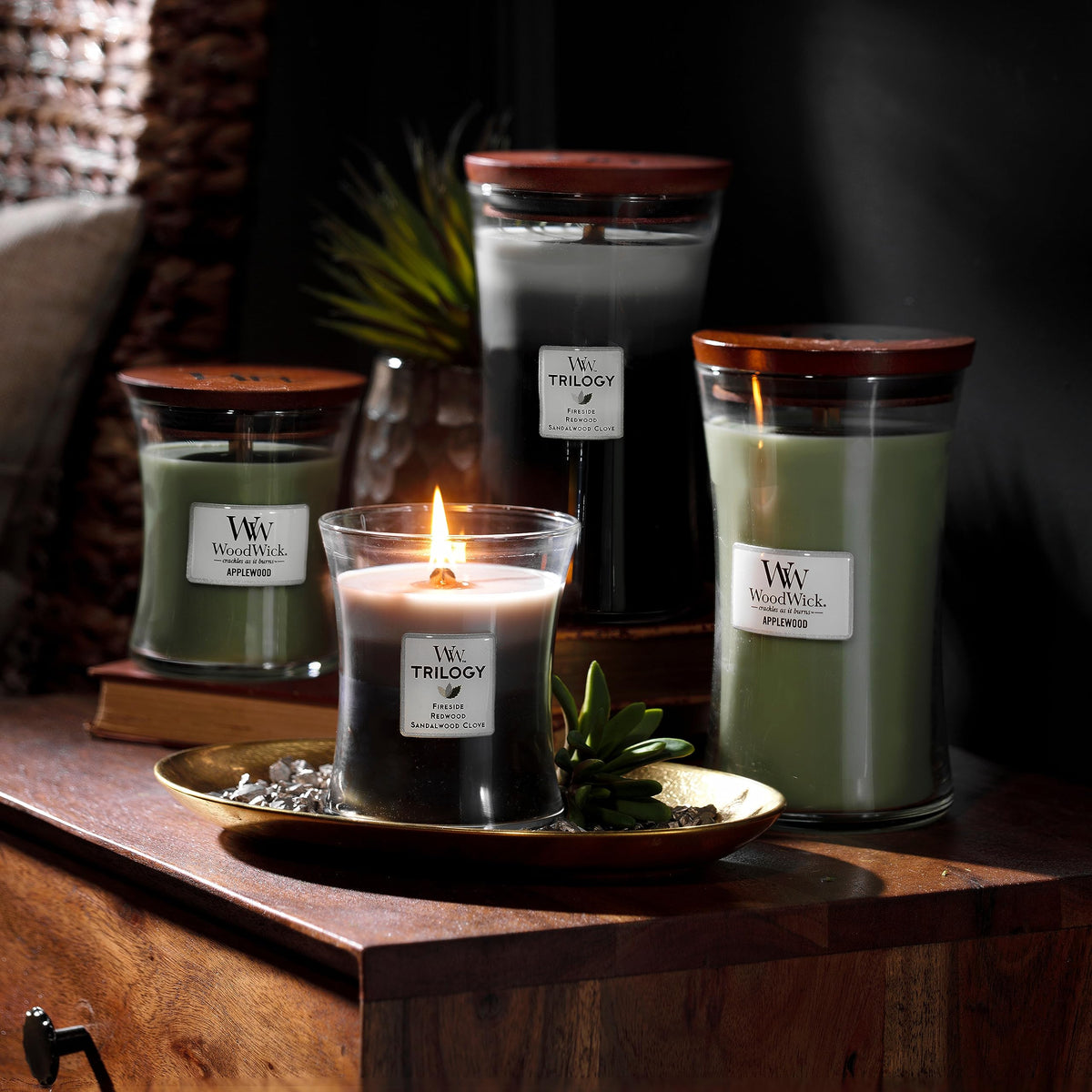 Scented Trilogy Candle with Crackling Wick K2469