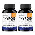 Thyroid Support with Selenium, Zinc, Iodine, L Tyrosine, Ashwagandha, 70 Count (Pack of 2) E4201