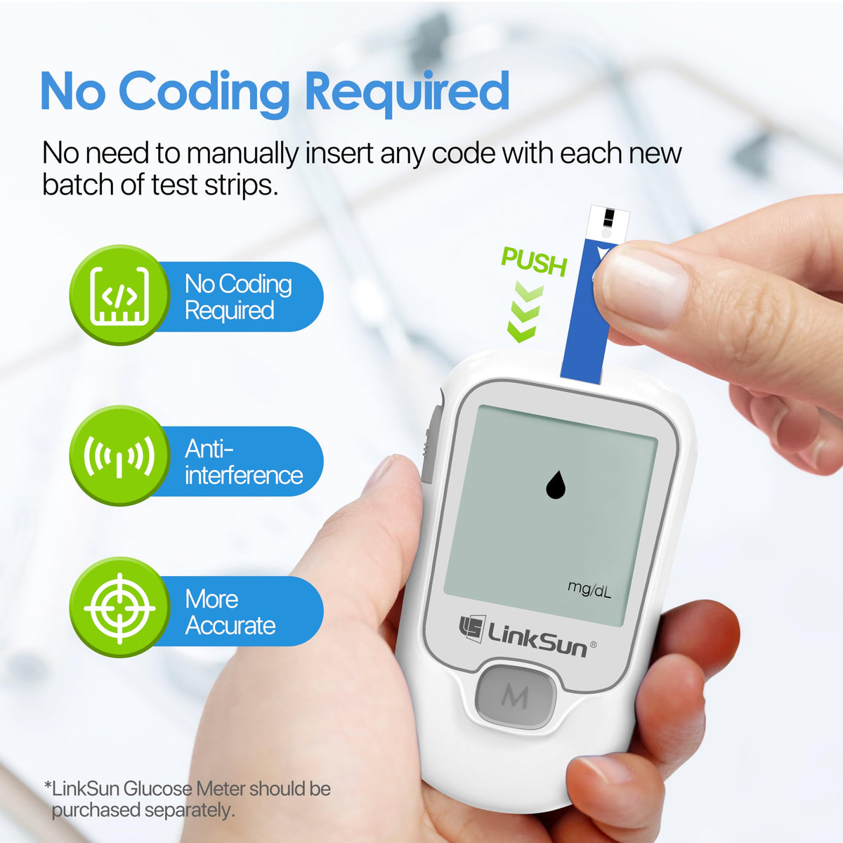 Blood Glucose Test Strips 100 A1986