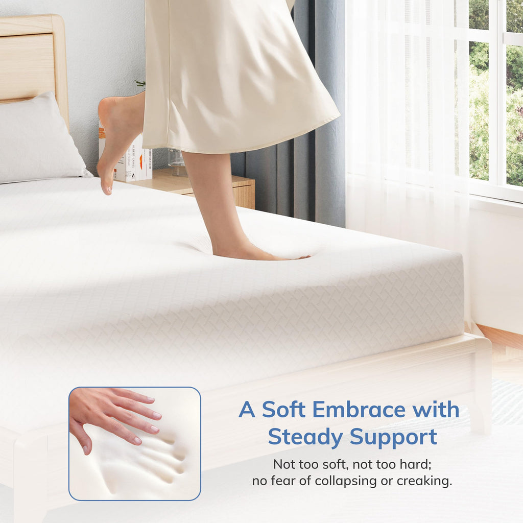 Twin Memory Foam Mattress 5 Inch Green Tea Infused J33507