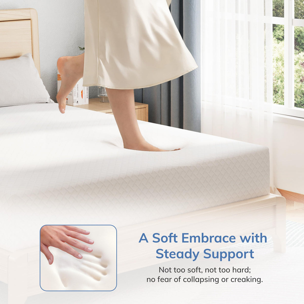 Twin Memory Foam Mattress 5 Inch Green Tea Infused J33507