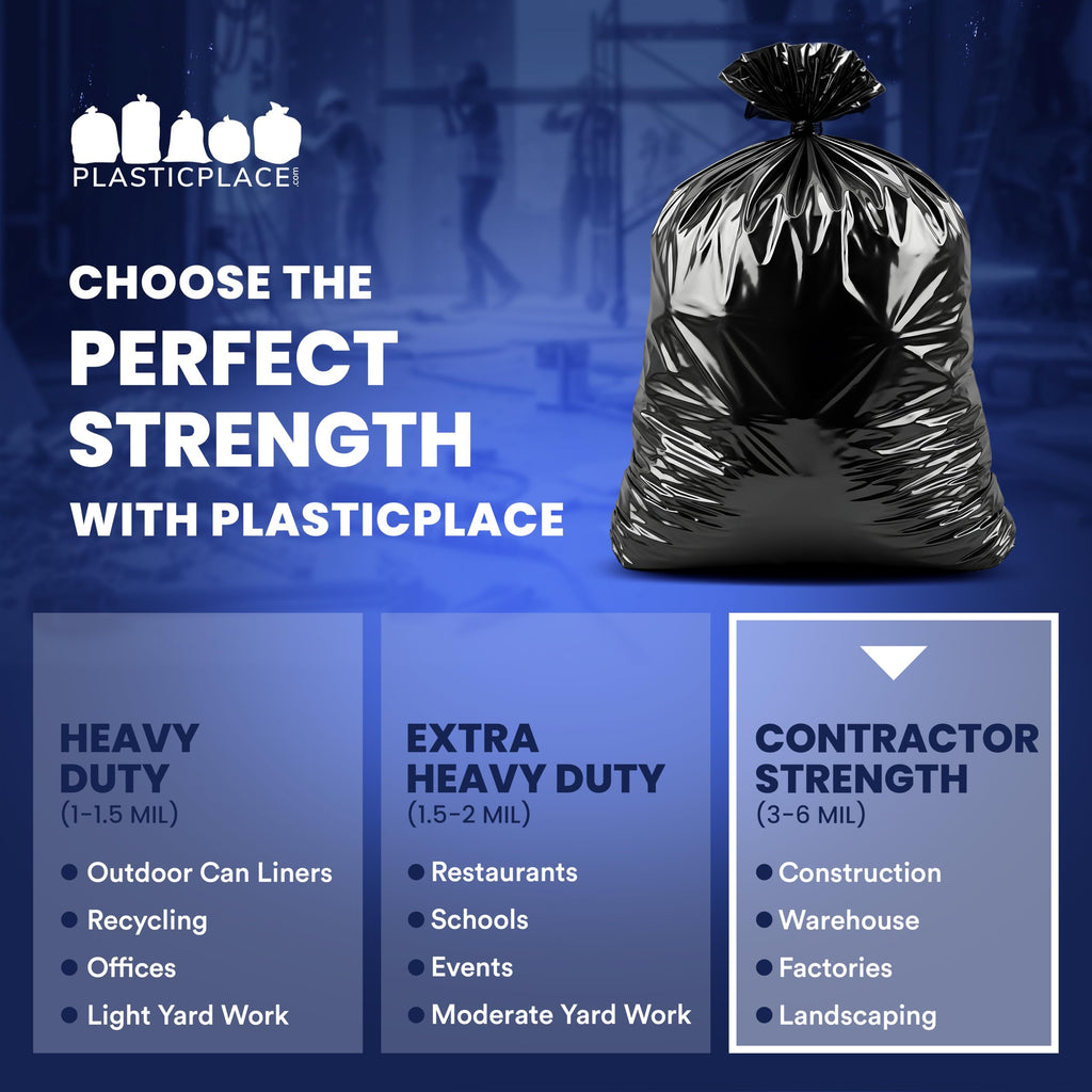 55-60 Gallon Black Heavy Duty Trash Bags 25 Count B865