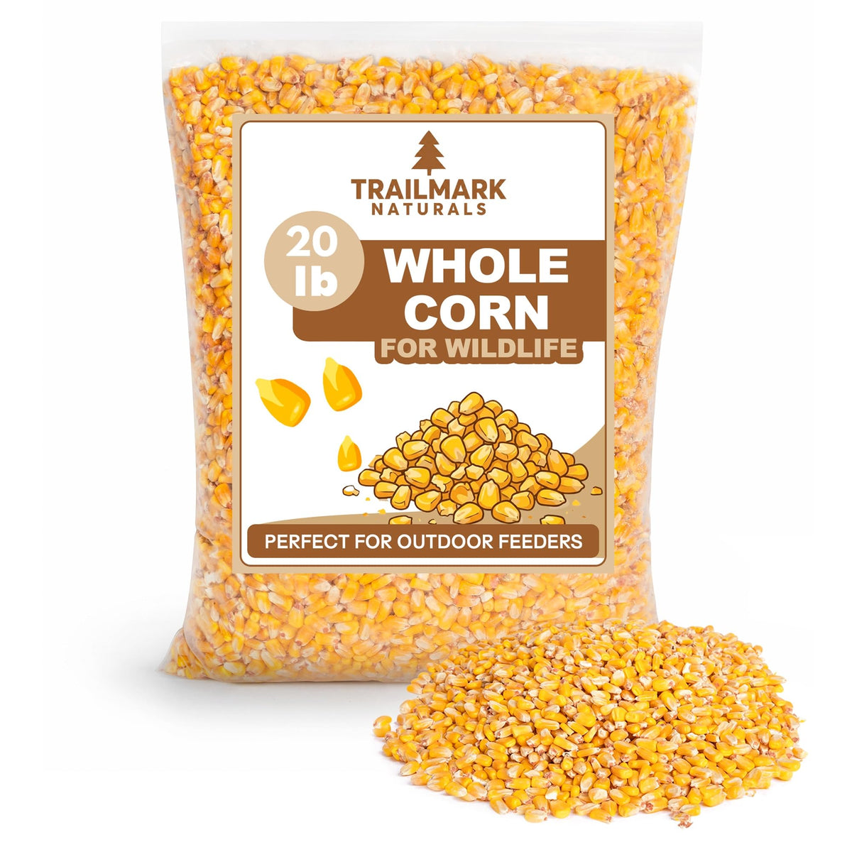 Whole Corn 20 LB Bird Seed & Wildlife Feed T47849