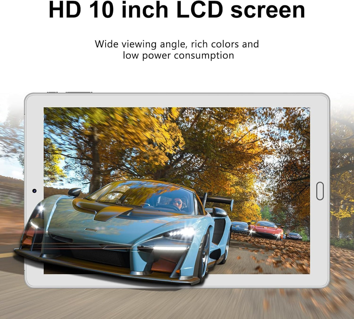 10.1 inch Android Tablet with Octa-Core Processor, 10GB RAM, 64GB ROM, Silver R446