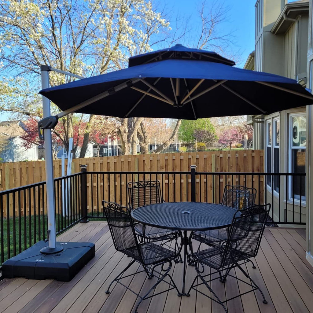 10 FT Navy Blue Cantilever Patio Umbrella U96208