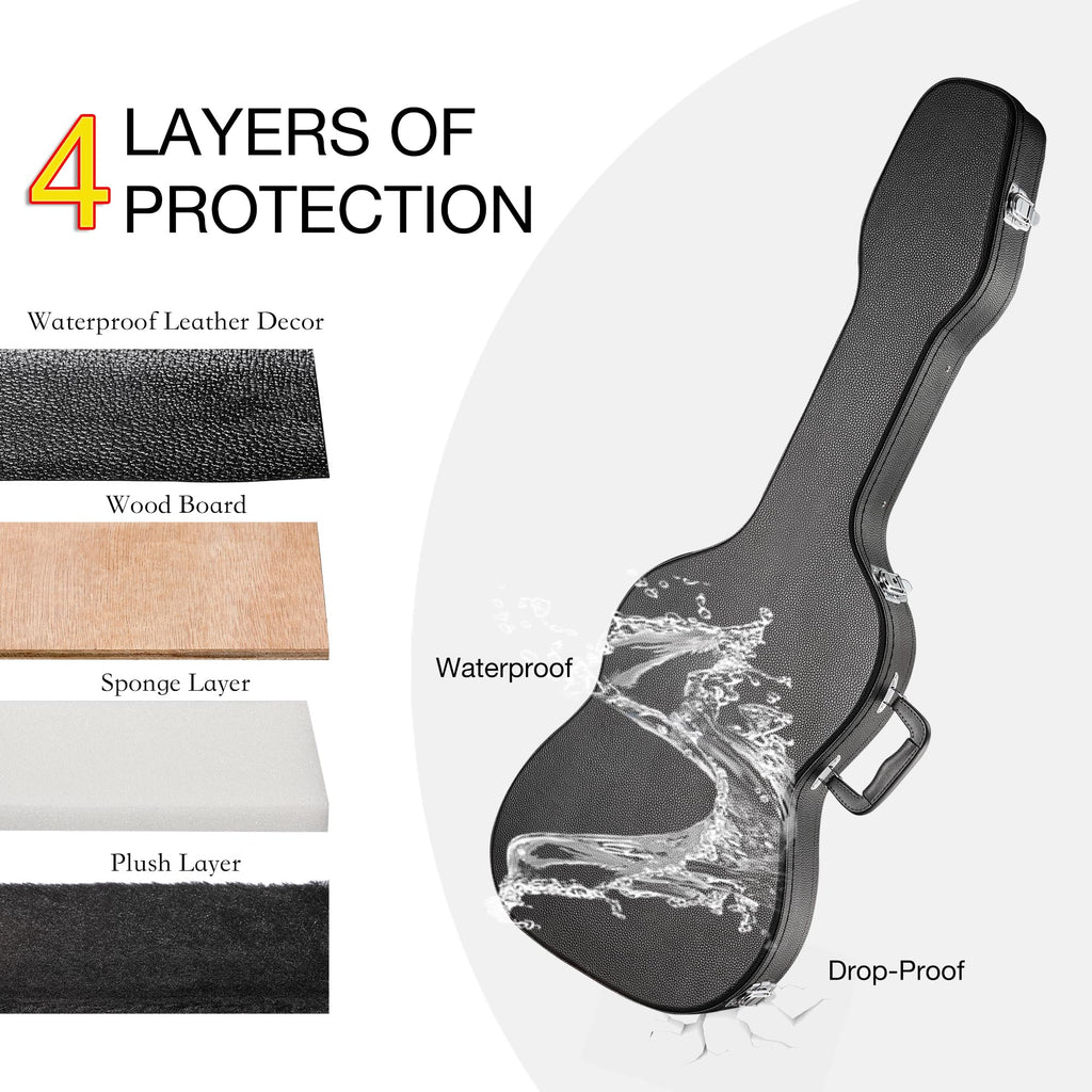 40" Hard Shell Electric Guitar Case with Plush Interior P7188