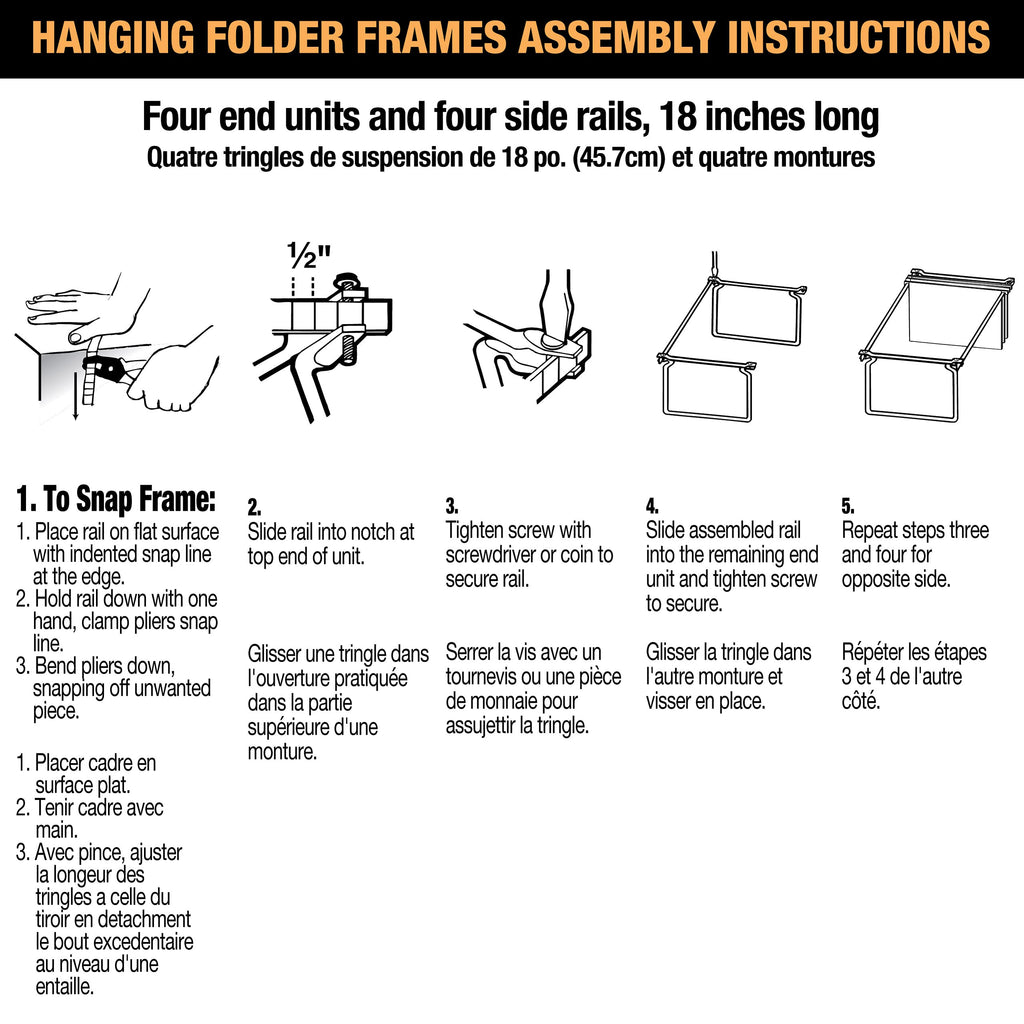 Letter Size Hanging File Frame 2-Pack S249