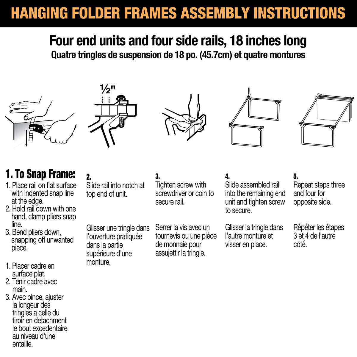 Letter Size Hanging File Frame 2-Pack S249