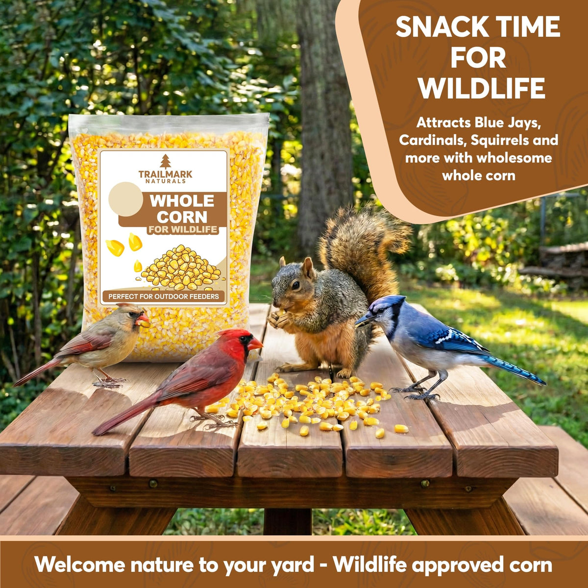 Whole Corn 20 LB Bird Seed & Wildlife Feed T47849