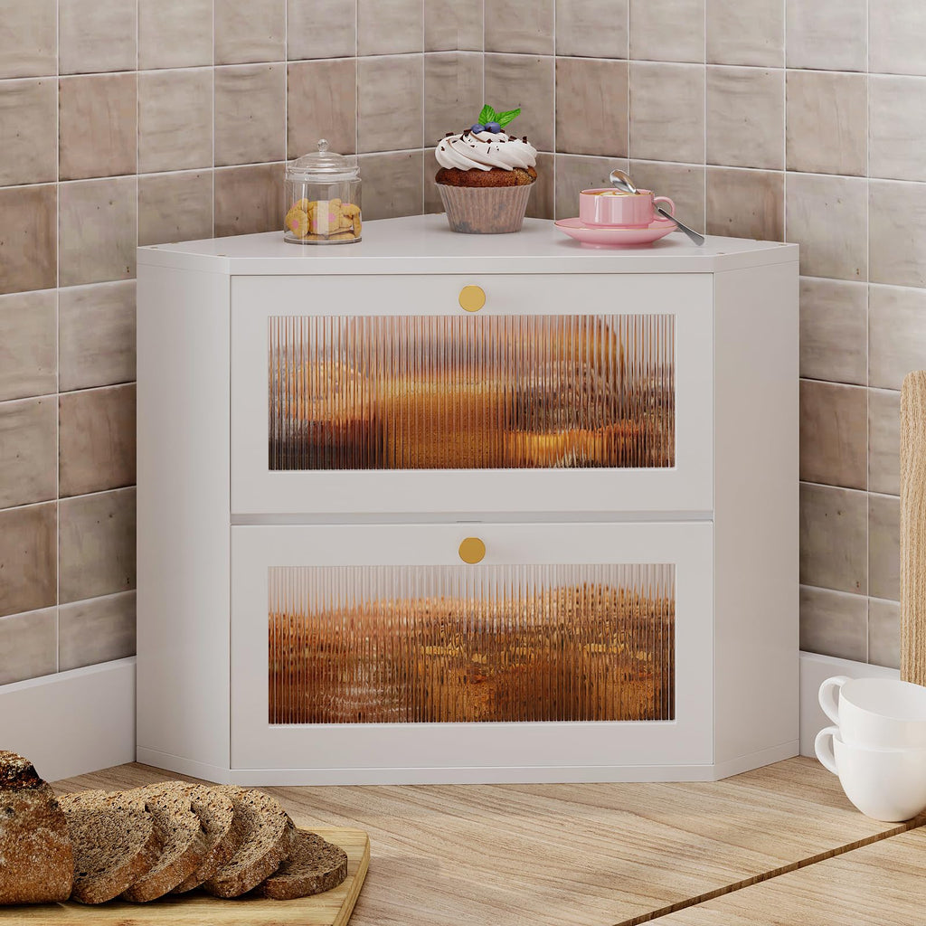 Bamboo Bread Box with Transparent Door A8787
