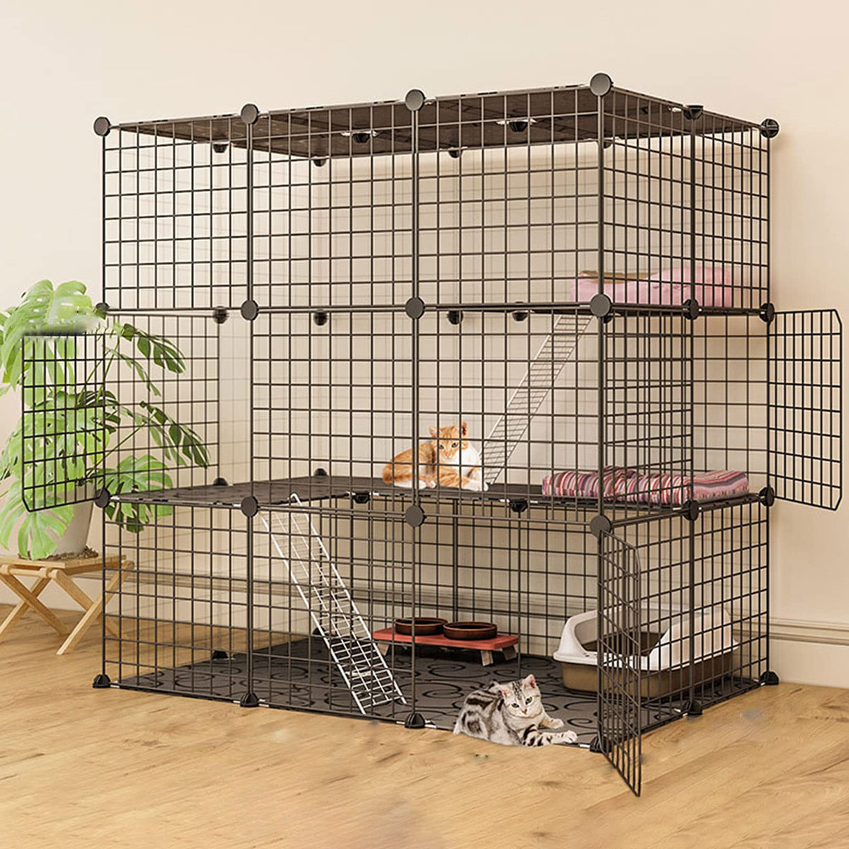 Metal Wire Small Animal Cage 111 * 75 * 109cm Y749
