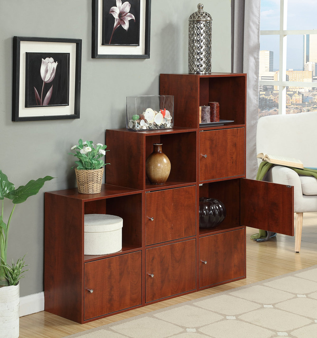 Cherry 1-Door Storage Cabinet G445