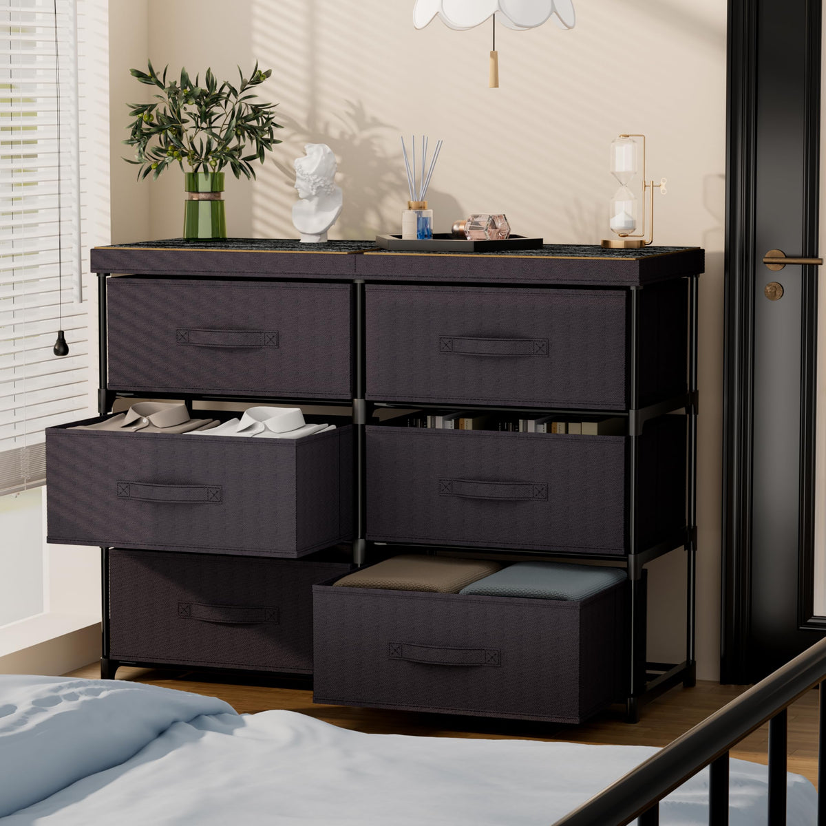 6 Fabric Drawer Dresser W8924