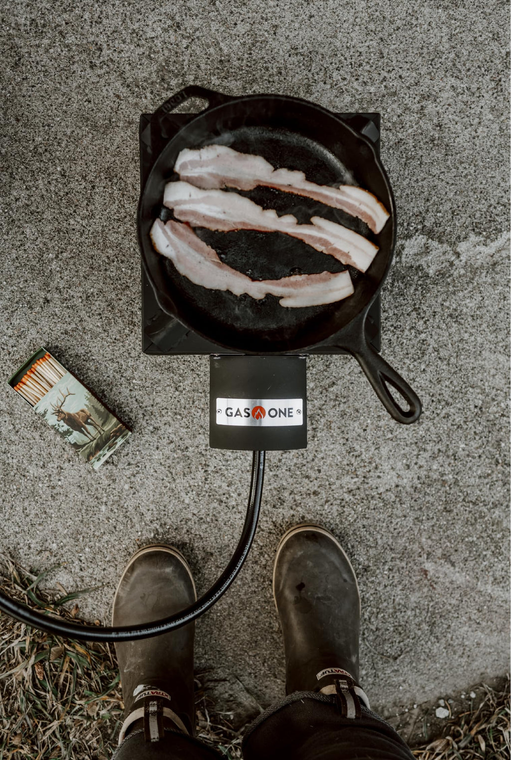 High Pressure Single Propane Burner with Heat Shield F951742
