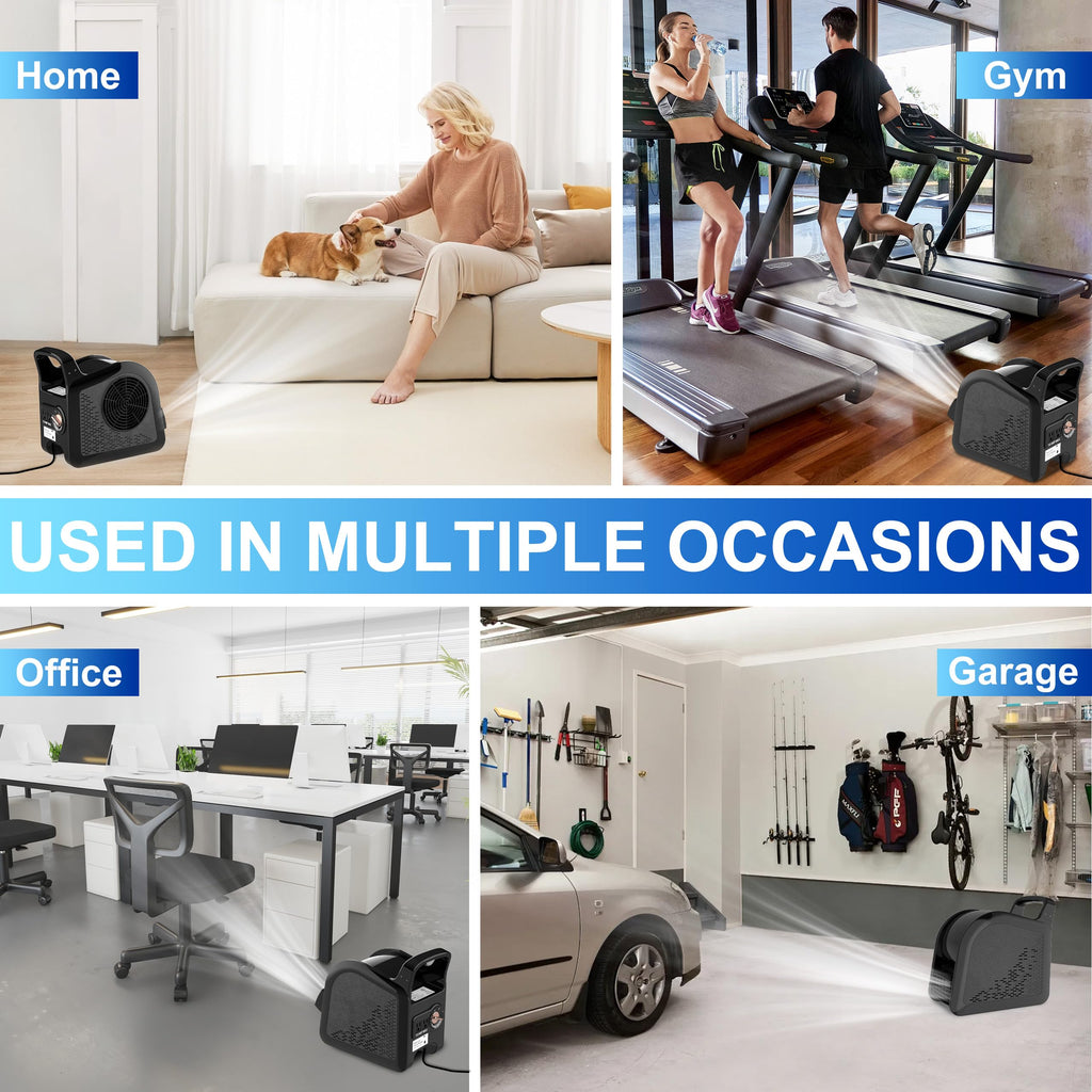 Portable High Velocity Floor Fan with 3 Speeds, Black G7813