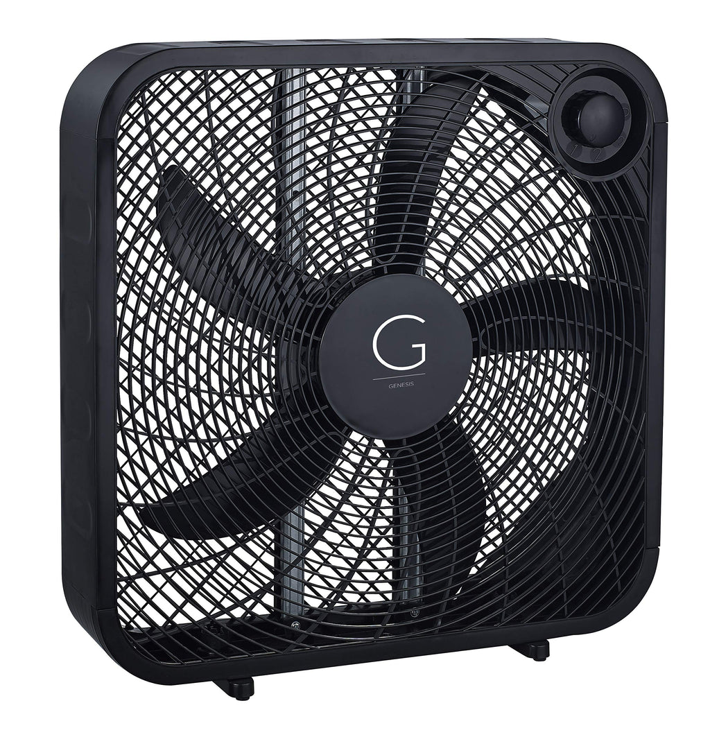20" Box Fan, 3 Settings, Carry Handle, Black K47762