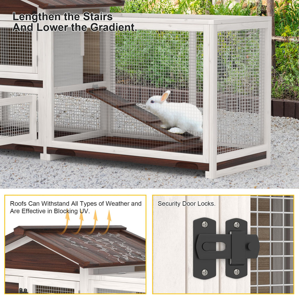 60" Wooden Rabbit Hutch K676088