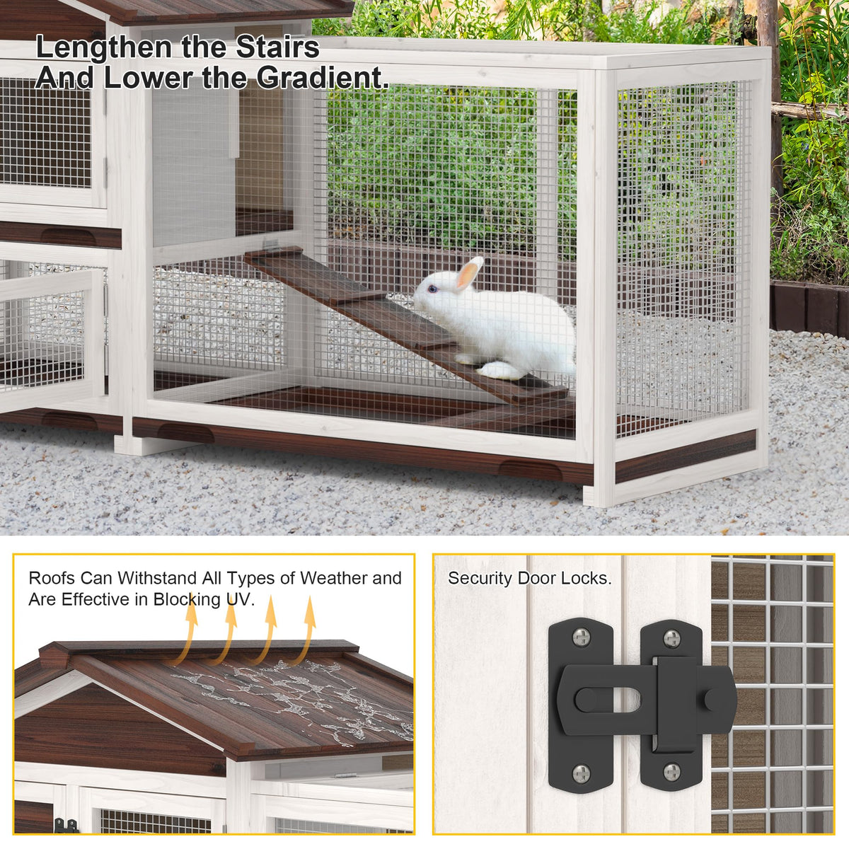 60" Wooden Rabbit Hutch K676088