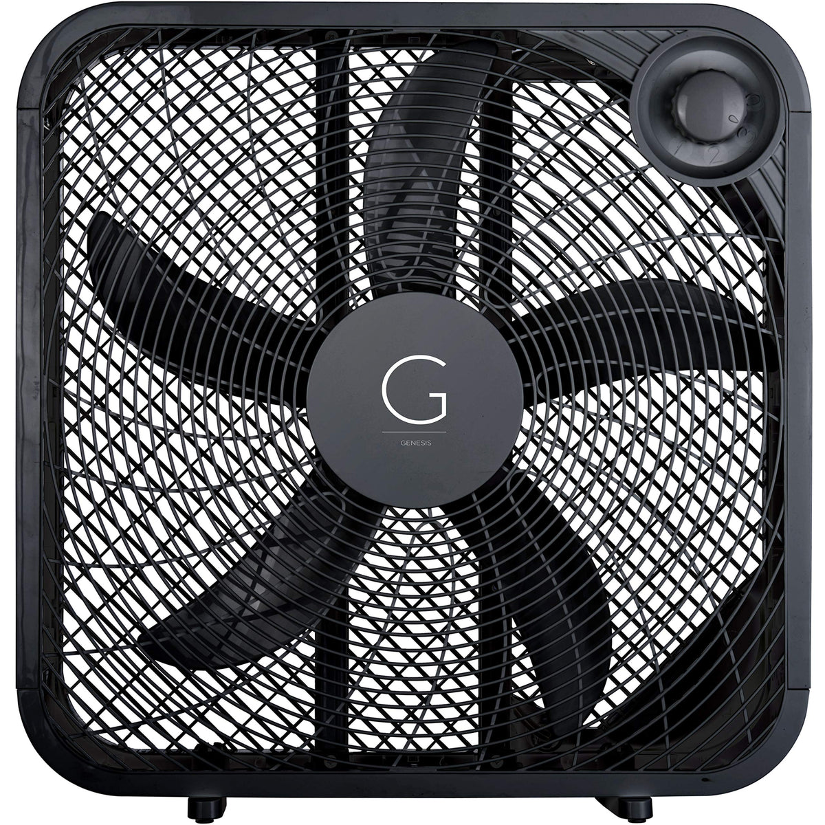 20" Box Fan, 3 Settings, Carry Handle, Black K47762