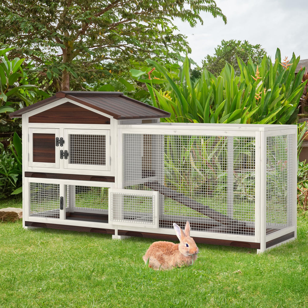 60" Wooden Rabbit Hutch K676088
